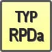 Piktogram - Typ: RPDa